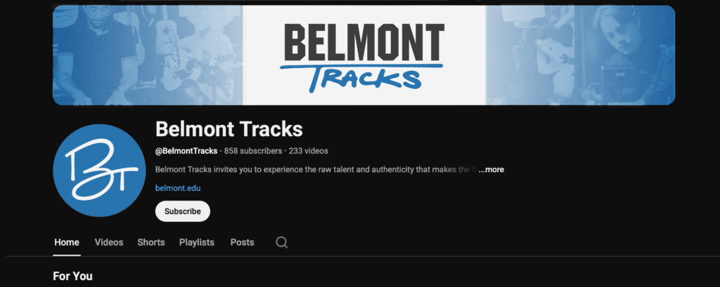 Belmont Tracks banner butracks 1