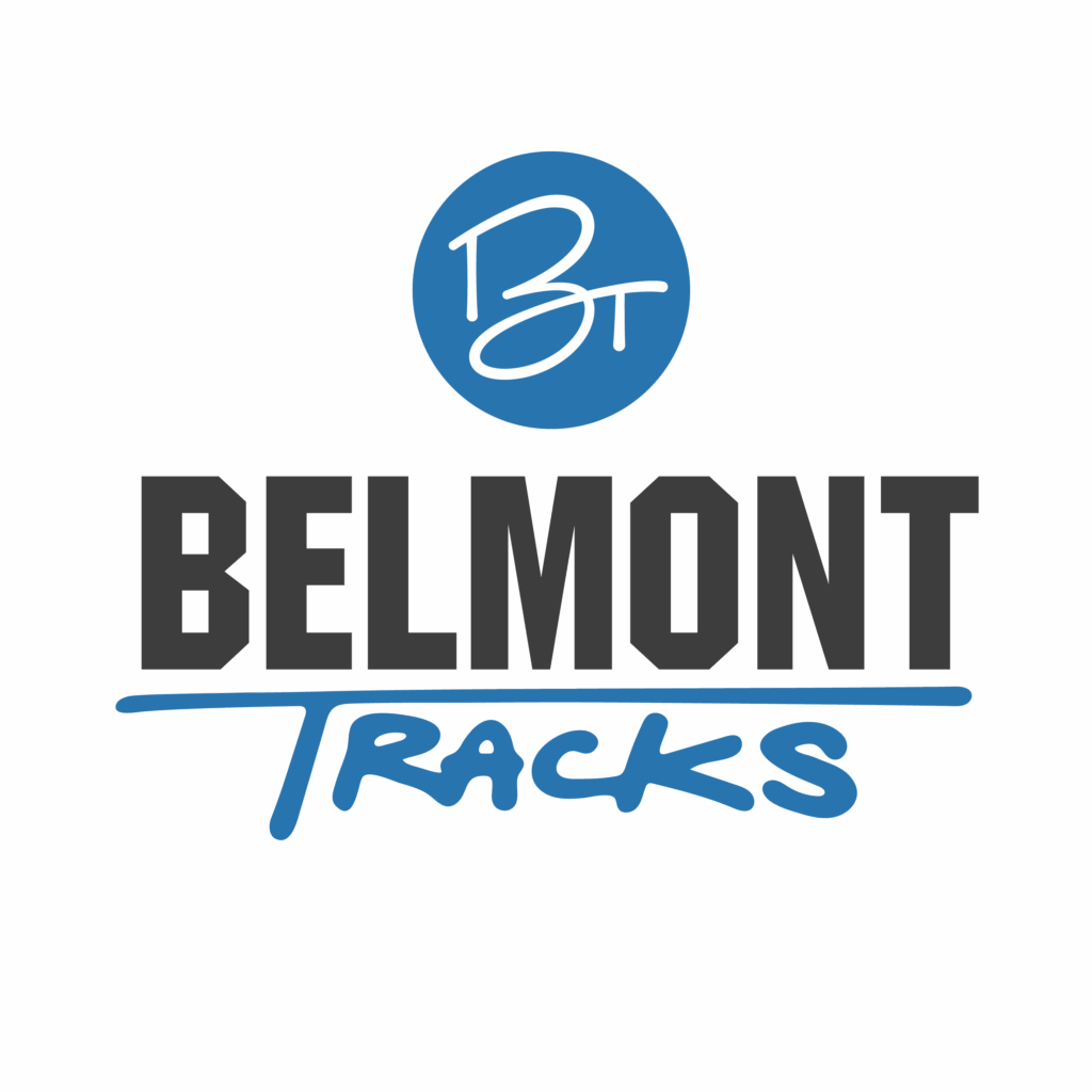 Belmont Tracks lockup blue butracks